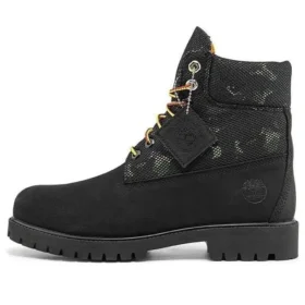 6-Inch Boot de 15 cm “Nubuck Preto com Camuflagem”
