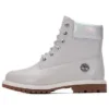 6-Inch Boot Heritage de 15 cm à prova de água “Cinza claro de grão integral com gola prateada”