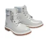 6-Inch Boot Heritage de 15 cm à prova de água “Cinza claro de grão integral com gola prateada”