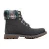 6-Inch Boot Lindon Woods de 15 cm “Nubuck cinzento escuro e gola estampada preta”