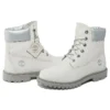 6-Inch Boots Heritage “Nubuck Branco e Prateado”