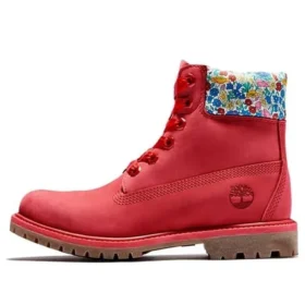 6-Inch Boots “Red” fabricadas com tecidos Liberty