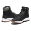 6-Inch Brooklyn Side Zip Boots “Nubuck preto com gola acolchoada verde”