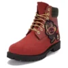 6-Inch Lace Waterproof Boots “Dark Red Nubuck”