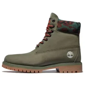 6-Inch Premium Boot “Nubuck Verde-escuro com Gola Camuflada”