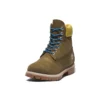 6-Inch Premium Boots “Nubuck Verde-Oliva com Gola Amarela”