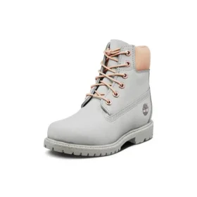 6-Inch Premium Leather Boots “Cinza claro”