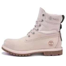 6-Inch Premium ReBOTL Fabric and Leather Wide-Fit Boot “Pale Pink”