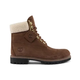 6-Inch Premium Waterproof Boot de 15 cm “Castanho e Gola de Veludo” 6-Inch Premium Waterproof Boot de 15 cm “Castanho e Gola de Veludo”