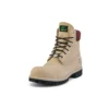 6-Inch Premium Waterproof Boot de 15 cm «Nubuck bege com gola bordô»