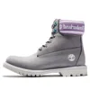 6-Inch Premium Waterproof Boot «Nubuck cinzento com colarinho com logótipo roxo»