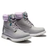 6-Inch Premium Waterproof Boot «Nubuck cinzento com colarinho com logótipo roxo»
