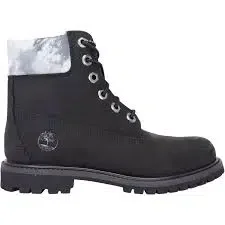 6-Inch Premium Waterproof Boot “Nubuck Preto com Gola Camo Cinza”