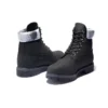 6-Inch Premium Waterproof Boot “Nubuck Preto com Gola Camo Cinza”