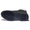 6-Inch Premium Waterproof Boot “Nubuck Preto com Gola Camo Cinza”