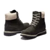 6-Inch Premium Waterproof Boot “Nubuck Preto com Gola em Veludo Cotelê Bege”
