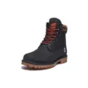 Bota 6-Inch Premium de 15 cm “Nubuck Preto com Gola Camuflada”