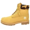 Bota 6-Inch Premium de 15 cm “Trigo Nubuck com Gola Camuflada”