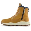 Bota Brooklyn com fecho lateral e corte largo “Trigo Nubuck”