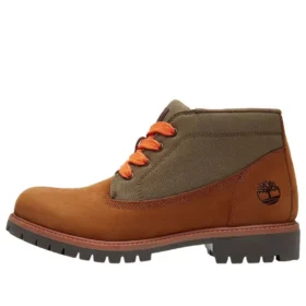 Bota Chukka de cano médio com atacadores “Nubuck castanho médio”