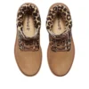 Bota com atacadores Premium 6-Inch “Nubuck bege com padrão leopardo”