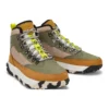 Bota de caminhada impermeável GreenStride Motion 6 Mid em tecido e couro “Verde-oliva”
