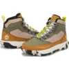 Bota de caminhada impermeável GreenStride Motion 6 Mid em tecido e couro “Verde-oliva”