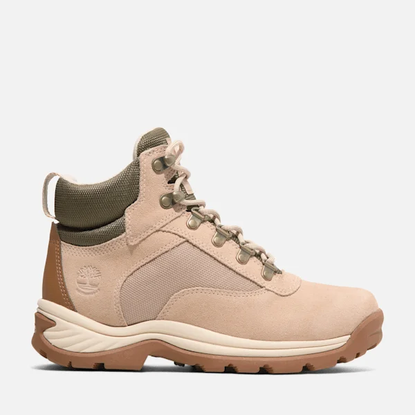 Bota de caminhada impermeável White Ledge Mid branca para mulher Bota de caminhada impermeável White Ledge Mid branca para mulher