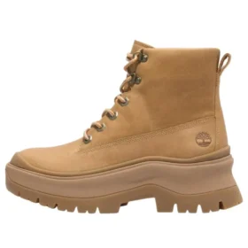 Bota de cano médio com atacadores Roxie Lane “Trigo de grão integral”