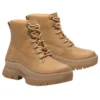 Bota de cano médio com atacadores Roxie Lane “Trigo de grão integral”