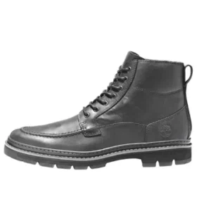 Bota de couro impermeável Port Union Moc Toe “Preto”