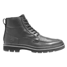 Bota de couro impermeável Port Union Moc Toe “Preto”