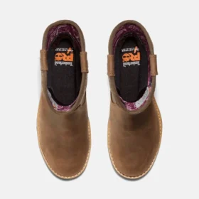 Bota de trabalho impermeável Ashlar Pull-on com biqueira de liga para mulher Bota de trabalho impermeável Ashlar Pull-on com biqueira de liga para mulher