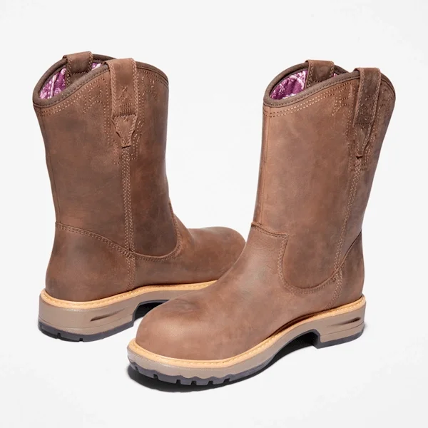 Bota de trabalho impermeável Ashlar Pull-on com biqueira de liga para mulher Bota de trabalho impermeável Ashlar Pull-on com biqueira de liga para mulher