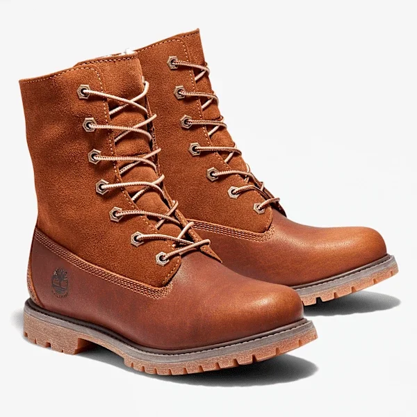 Bota feminina Timberland® com forro quente e fecho enrolável Bota feminina Timberland® com forro quente e fecho enrolável