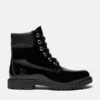 Bota impermeável de 15 cm em couro envernizado Premium para mulher Bota impermeável de 15 cm em couro envernizado Premium para mulher