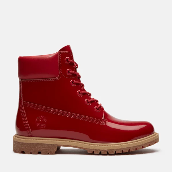 Bota impermeável de 15 cm em couro envernizado Premium para mulher Bota impermeável de 15 cm em couro envernizado Premium para mulher