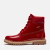 Bota impermeável de 15 cm em couro envernizado Premium para mulher Bota impermeável de 15 cm em couro envernizado Premium para mulher