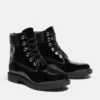 Bota impermeável de 15 cm em couro envernizado Premium para mulher Bota impermeável de 15 cm em couro envernizado Premium para mulher