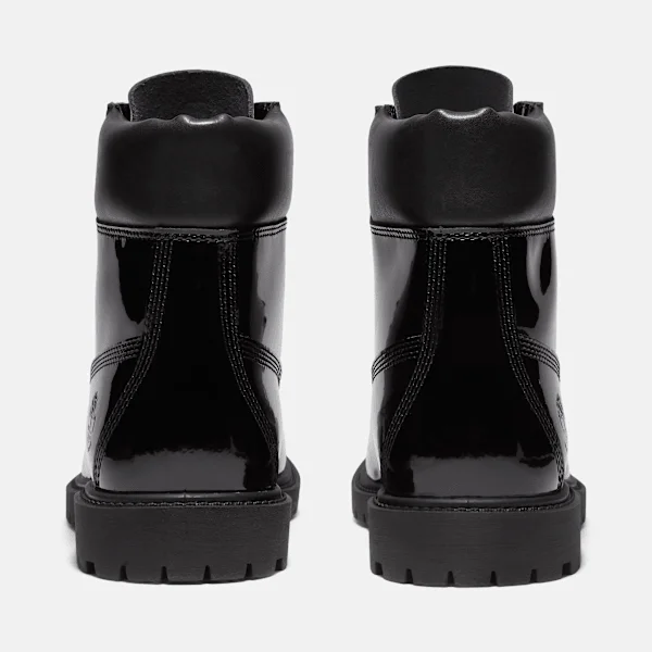 Bota impermeável de 15 cm em couro envernizado Premium para mulher Bota impermeável de 15 cm em couro envernizado Premium para mulher