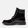 Bota impermeável de 15 cm em couro envernizado Premium para mulher Bota impermeável de 15 cm em couro envernizado Premium para mulher
