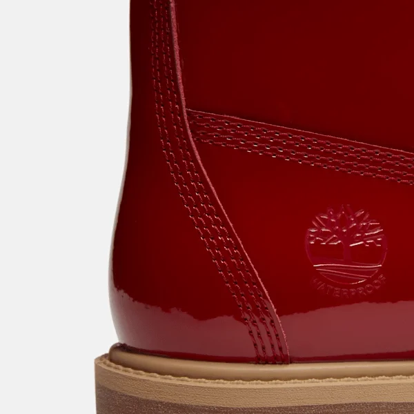 Bota impermeável de 15 cm em couro envernizado Premium para mulher Bota impermeável de 15 cm em couro envernizado Premium para mulher