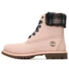 Bota impermeável Lindon Woods de 6-Inch “Nubuck rosa e gola estampada preta”