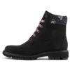 Bota impermeável Lucia Way de 6-Inch Boot com pingente “Nubuck Preto”