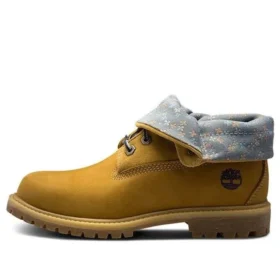 Botas Autênticas Impermeáveis com Ponta Enrolável e Estampado Floral “Trigo Grey”