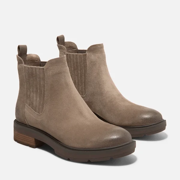 Botas Chelsea Brimfield Mid para mulher – Camurça castanha Botas Chelsea Brimfield Mid para mulher – Camurça castanha