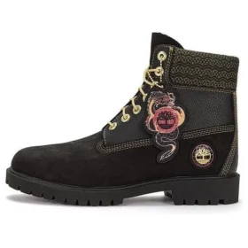 Botas com atacadores de 15 cm para o Ano Novo Lunar “Preto Nubuck”