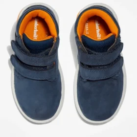 Botas com velcro Toddle Tracks para crianças, azul-marinho