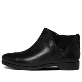 Botas de cano curto com fecho lateral Carleton “Camurça preta”