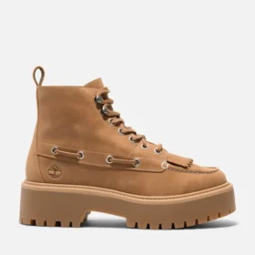 Botas de plataforma Stone Street Mid de 7 ilhós para mulher – Trigo